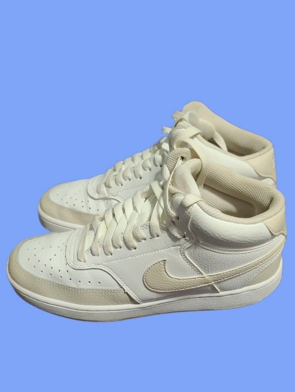 NWOT Nike Court Vision Mid Summit White Light Orewood Brown Size 9 Women